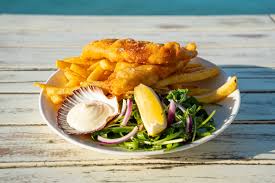 •	Fish, Chips & Salad